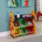De Jonge geitjesstuk speelgoed van de girafvorm Opslagorganisator, de Plastic Stuk speelgoed Plank van Opslagbakken
